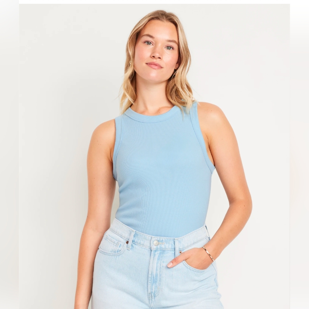 Old Navy Light Blue Snug Tank Top
